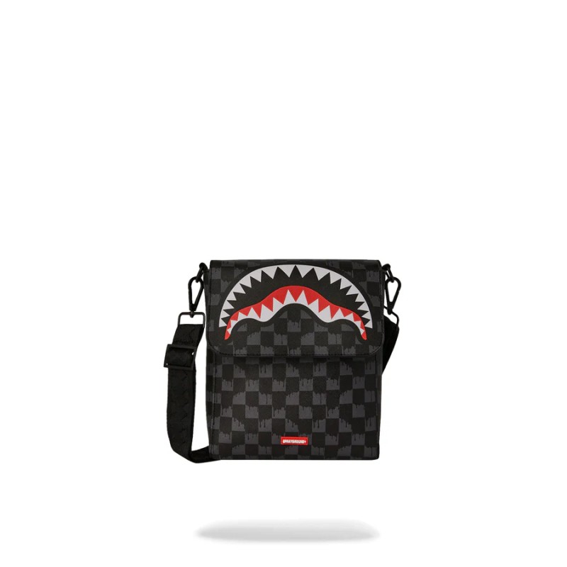 SPRAYGROUND Drip Check Shark Messenger Sling