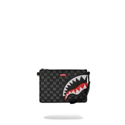 SPRAYGROUND Pochette Drip Check Shark Clutch Strap