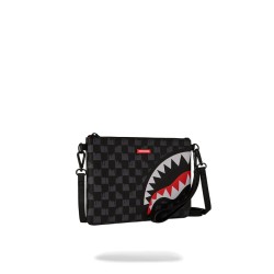 SPRAYGROUND Pochette Drip Check Shark Clutch Strap