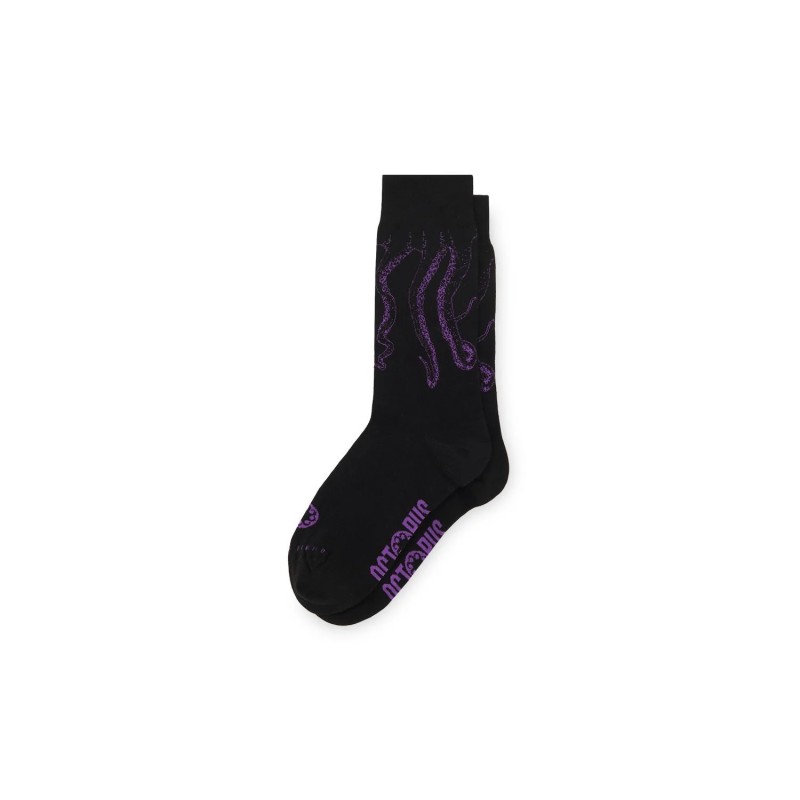 OCTOPUS Outline Socks Black-Purple