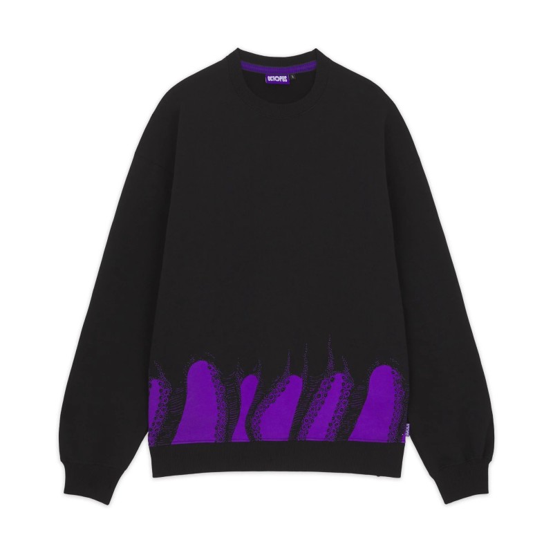 OCTOPUS Lower Crewneck Black Purple