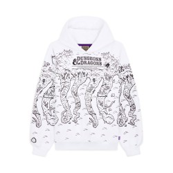 OCTOPUS Dungeons & Dragons Octopus Map Hoodie White