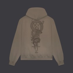 DOLLY NOIRE Dragon Knot Hoodie Brown