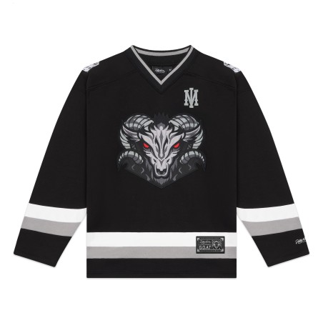 DOLLY NOIRE GOAT Hockey Crewneck Black