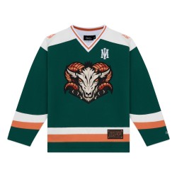 DOLLY NOIRE Blur Hockey Crewneck Forest Green