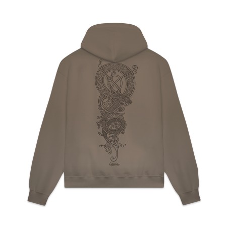 DOLLY NOIRE Dragon Knot Hoodie Brown