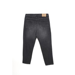 Jeans Carrot con Strappi Nero