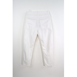 Jeans Regular Finti Strappi Bianco