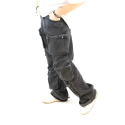 Jeans Loose Fit Cargo Nero