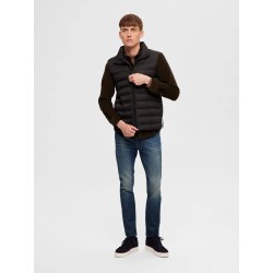 SELECTED Barry Gilet Trapuntato Nero