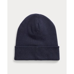 POLO RALPH LAUREN Beanie in Cotone Pettinato Blu