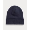 POLO RALPH LAUREN Beanie in Cotone Pettinato Blu