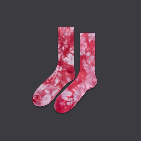 DOLLY NOIRE  Acid Wash Socks Raspberry