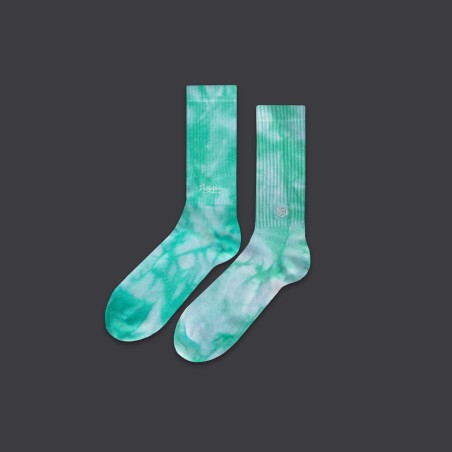 DOLLY NOIRE Acid Wash Socks Turquoise