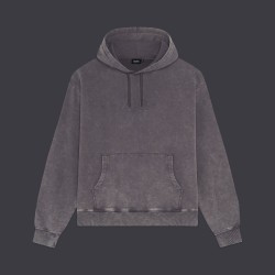 DOLLY NOIRE  Acid Wash Hoodie Grey