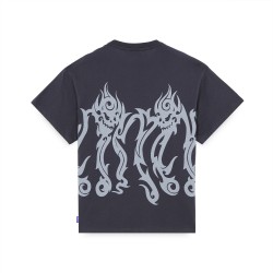 OCTOPUS Tribal Skull Tee Asphalt