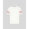 VISION OF SUPER T-Shirt Bianca Con Fiamme Rosse Ricamate